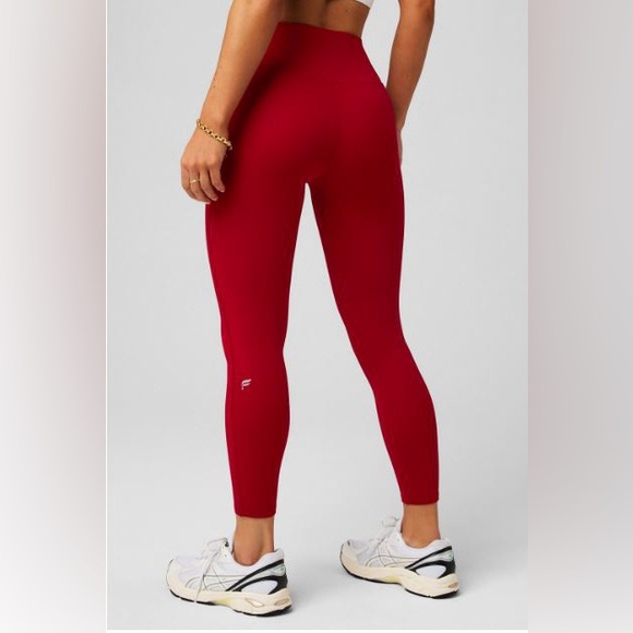 NWT- Fabletics PureLuxe High-Waisted Crossover 7/8 Leggings -HOLLY BERRY (24”) - Picture 9 of 12